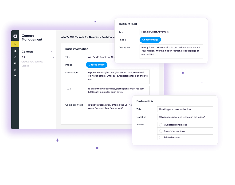 Backend image of Antavo's Gamification module.