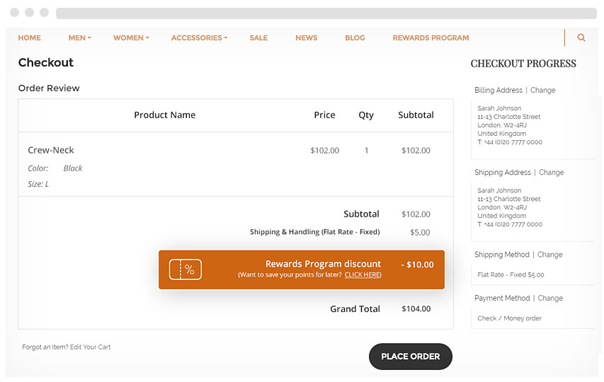 If points can be turned to discount coupons instantly on the checkout page, then point redemption won’t break the checkout flow.