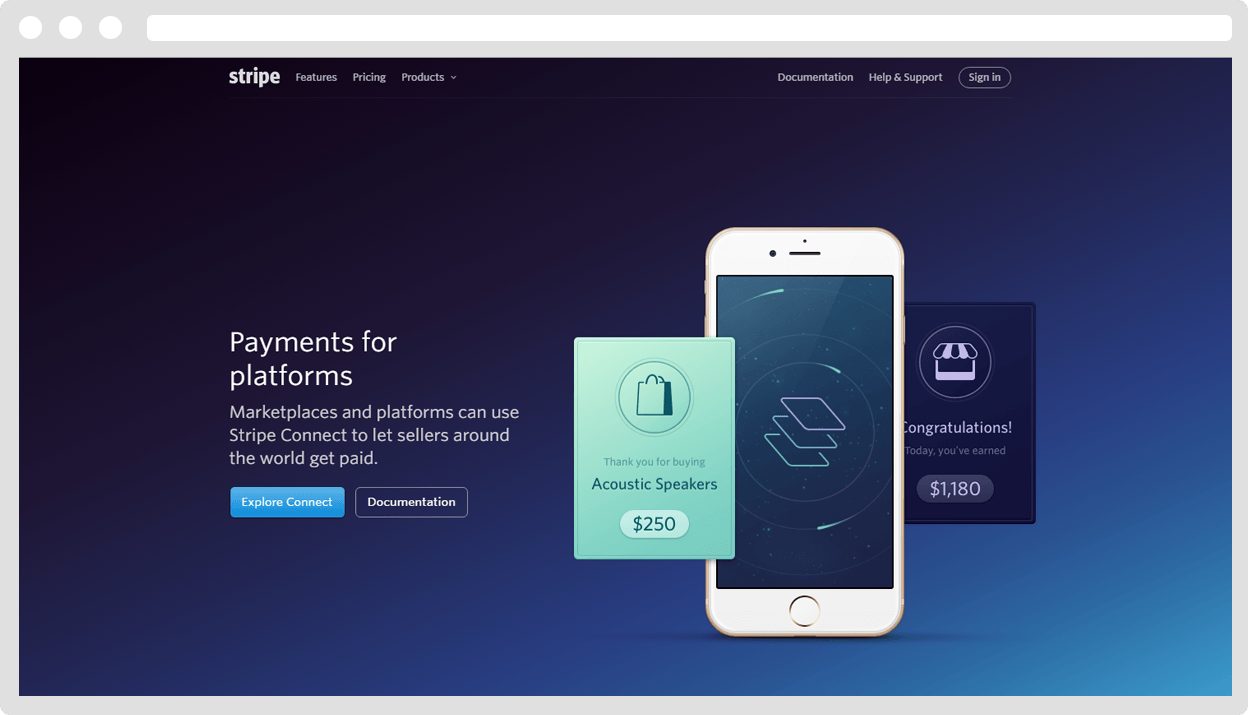 Stripe offers e-commerce companies a way to provide a user-friendly payment experience.