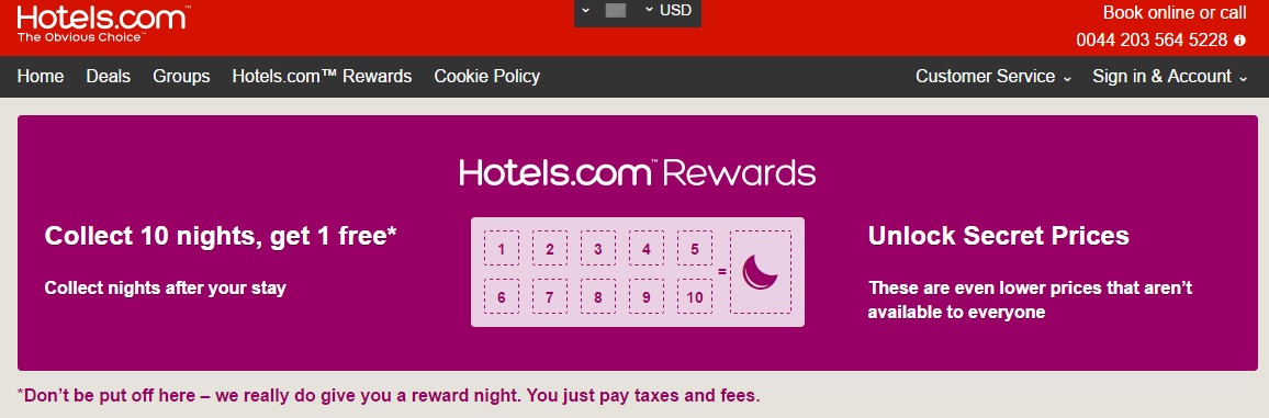 hotels.com rewards