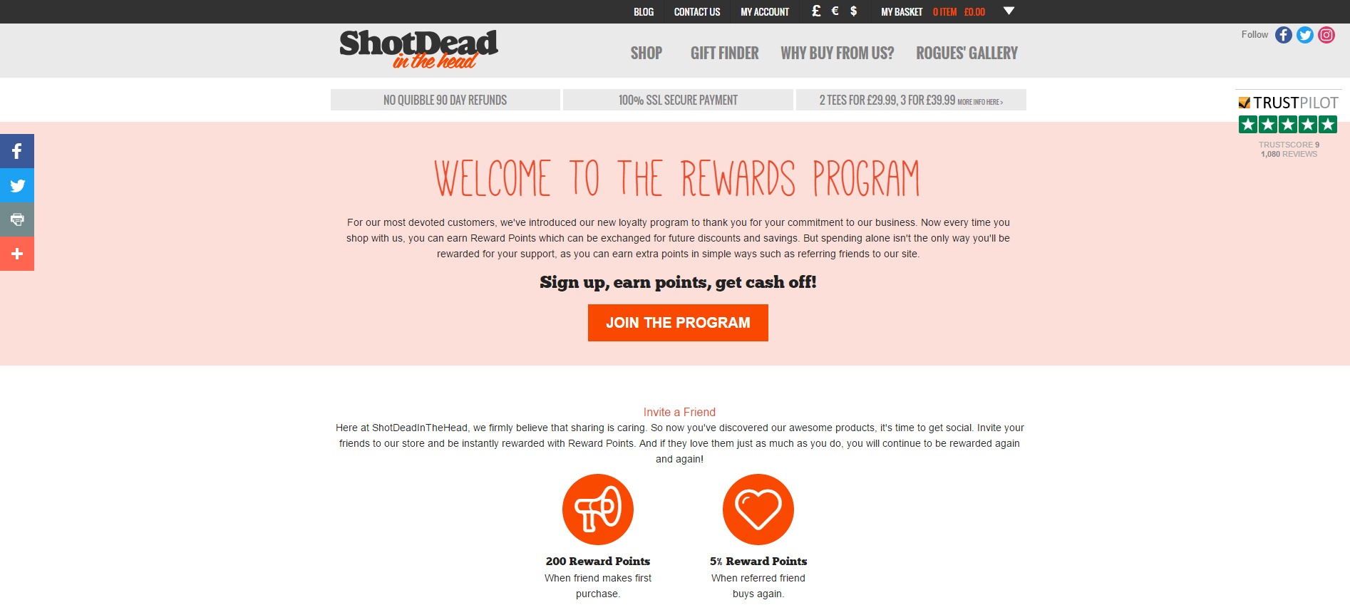 ShotDeadInTheHead gives 200 points for referring a new customer.