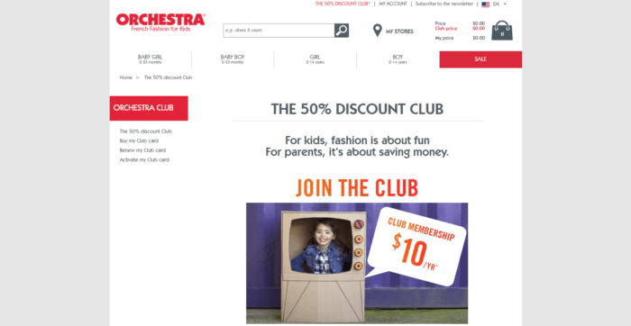 Orchestra Discount Club tiered loyalty program