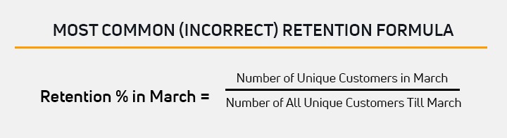 Most common incorrect retention formula