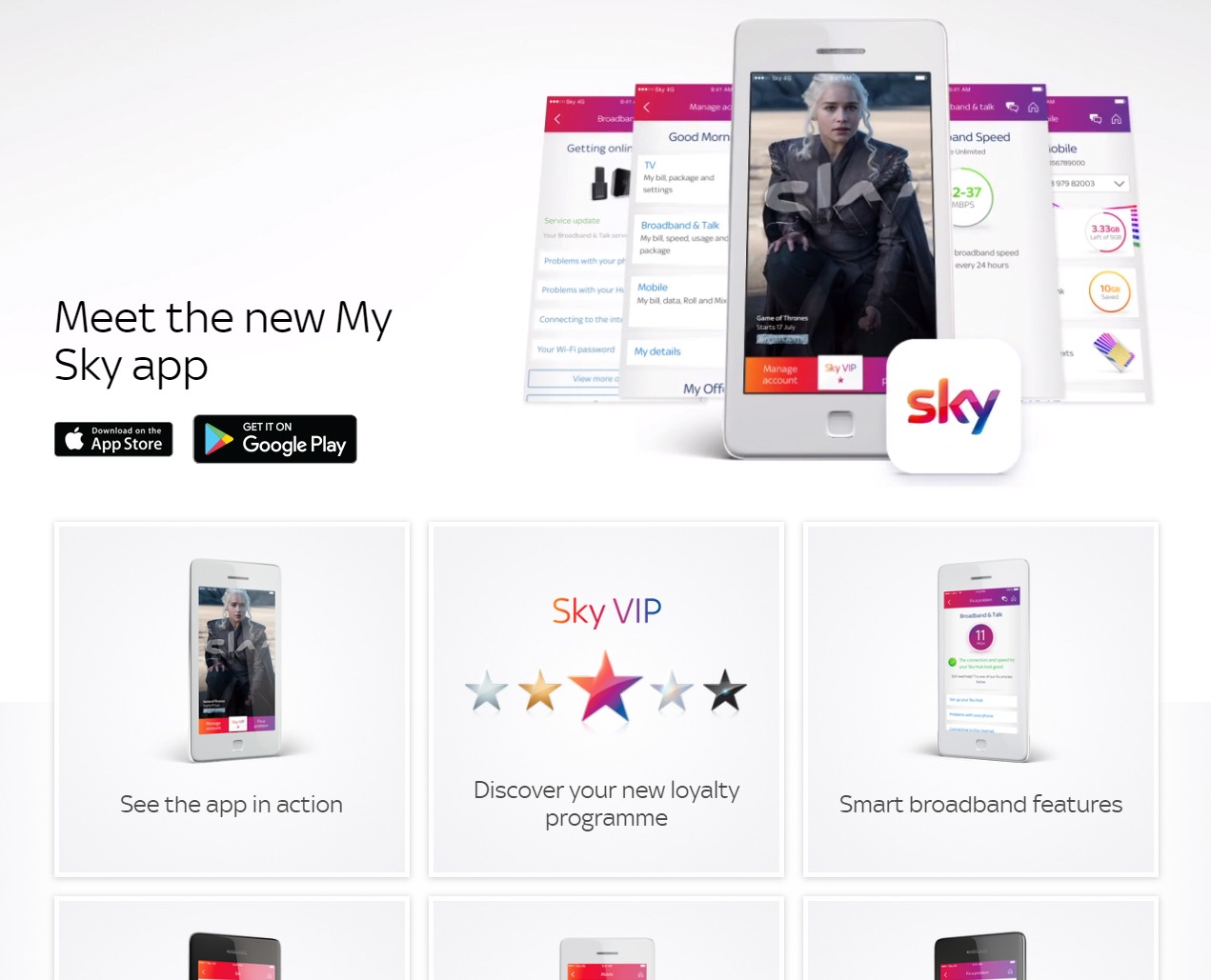 Sky has all the rights to use Game of Thrones to promote their My Sky app and loyalty program.