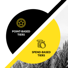 Tiers based on spend - loyalty programs without points.