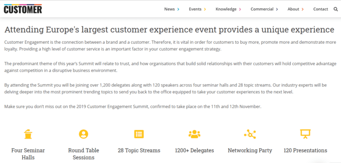 Customer engagement summit