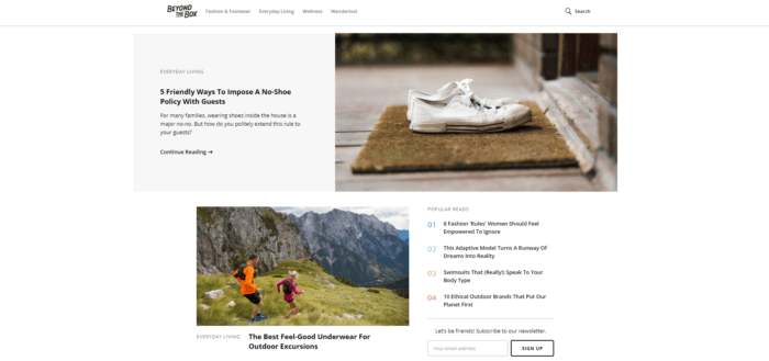 Zappos website image