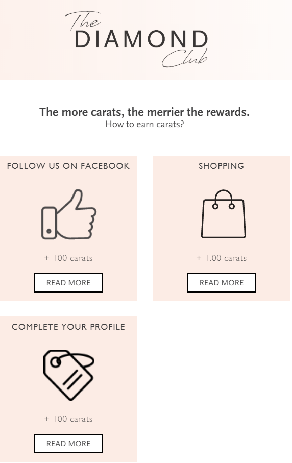 In addition to offline and online purchases, customers can also earn points by connecting with DPT on social media.