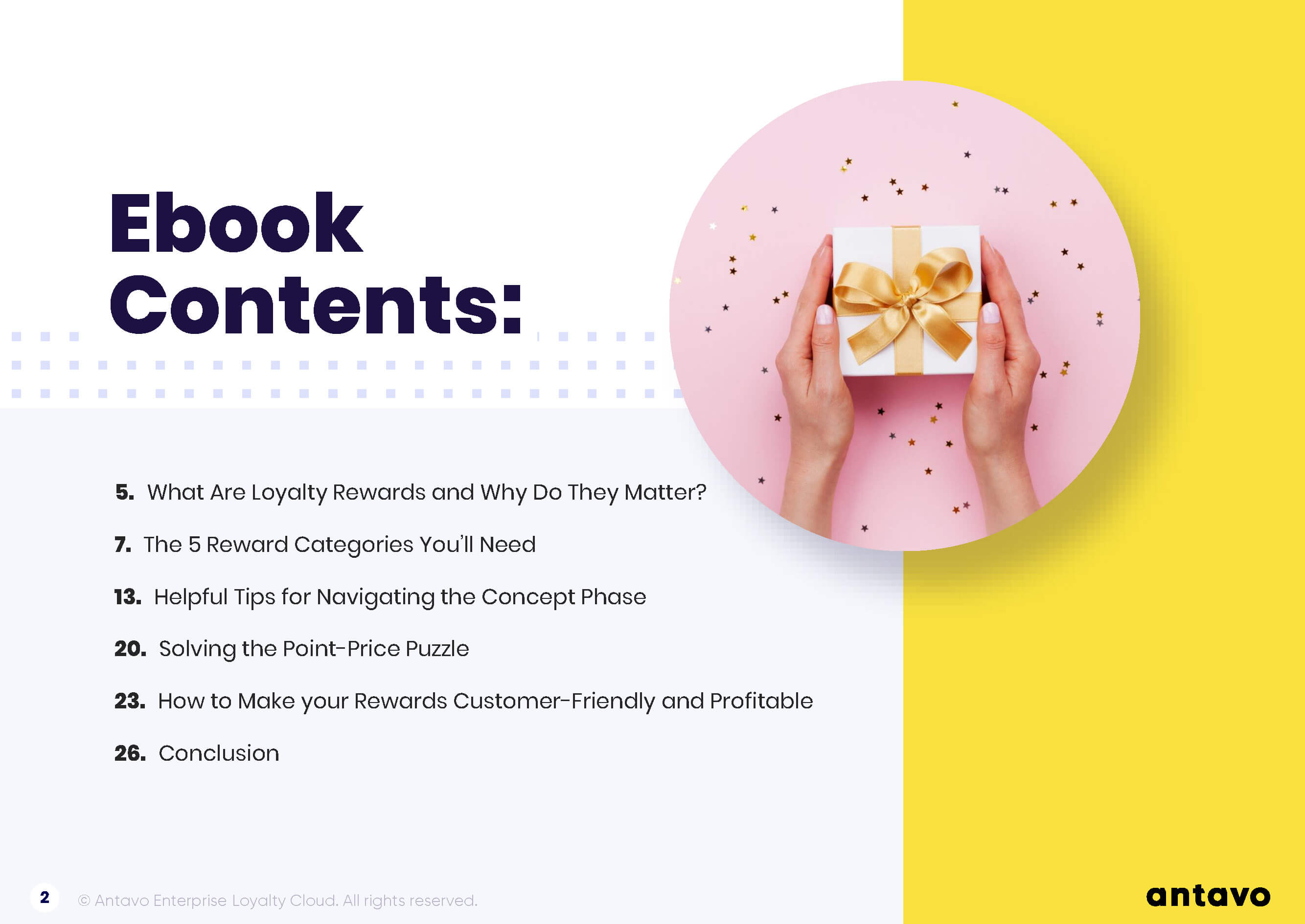 Take a look inside Antavo's Ebook: The Ultimate Guide to Loyalty Program Rewards.
