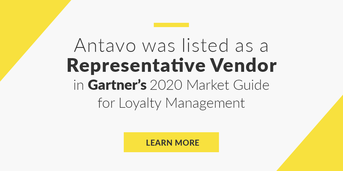 Antavo was listed as a Representative Vendor in Gartner's 2020 Market Guide.