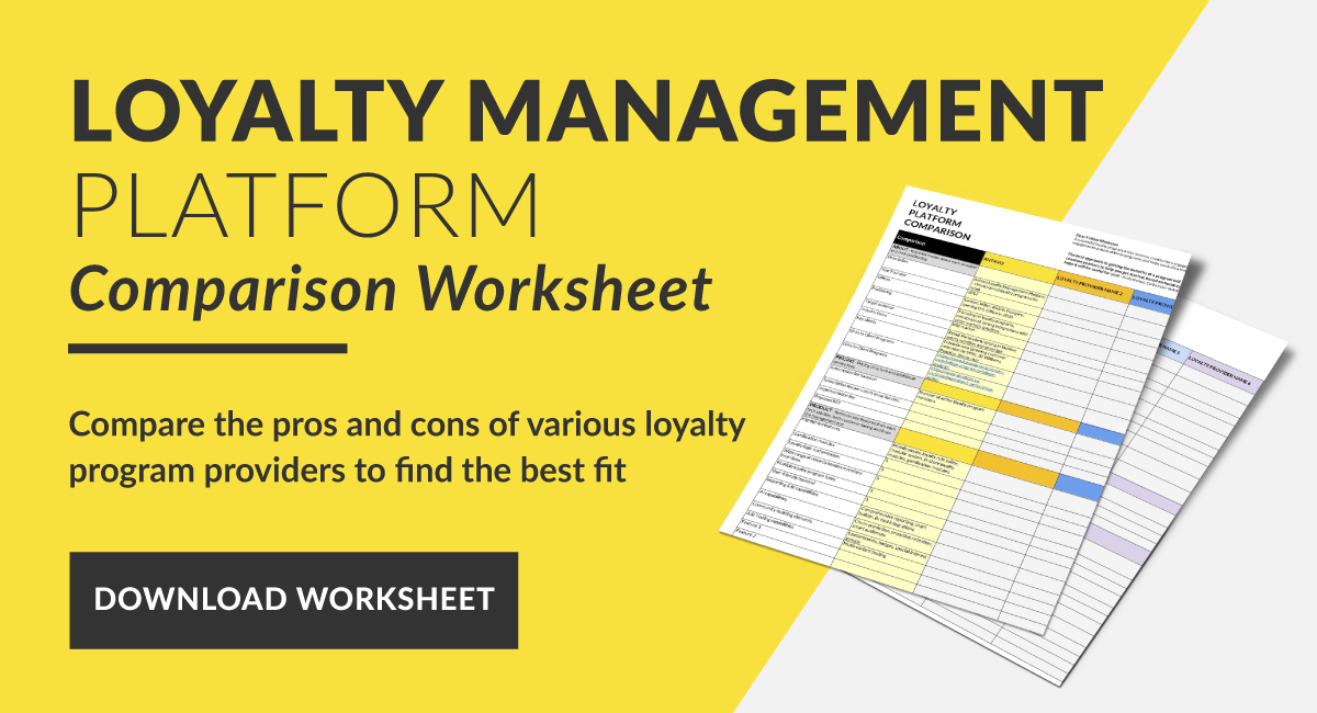 Loyalty Management Platform Comparison Worksheet 