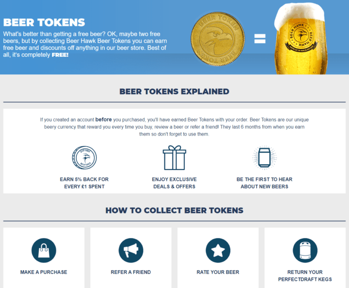 Let customers take part in promoting ethical behavior by incentivizing sustainability and recycling through your loyalty program. Beer Hawk, for instance, offers loyalty points to members who return the special draft beer kegs. Read more about it in their case study.