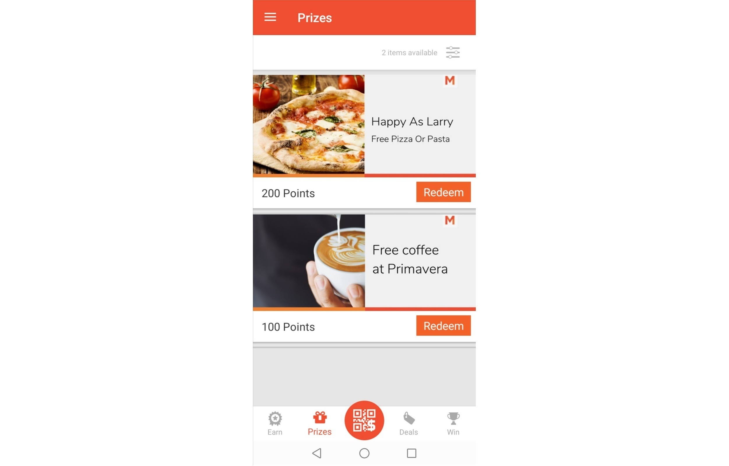 The accumulated points can be spent on a variety of rewards, such as free food at the cafeteria, as well as special deals and sweepstakes.
