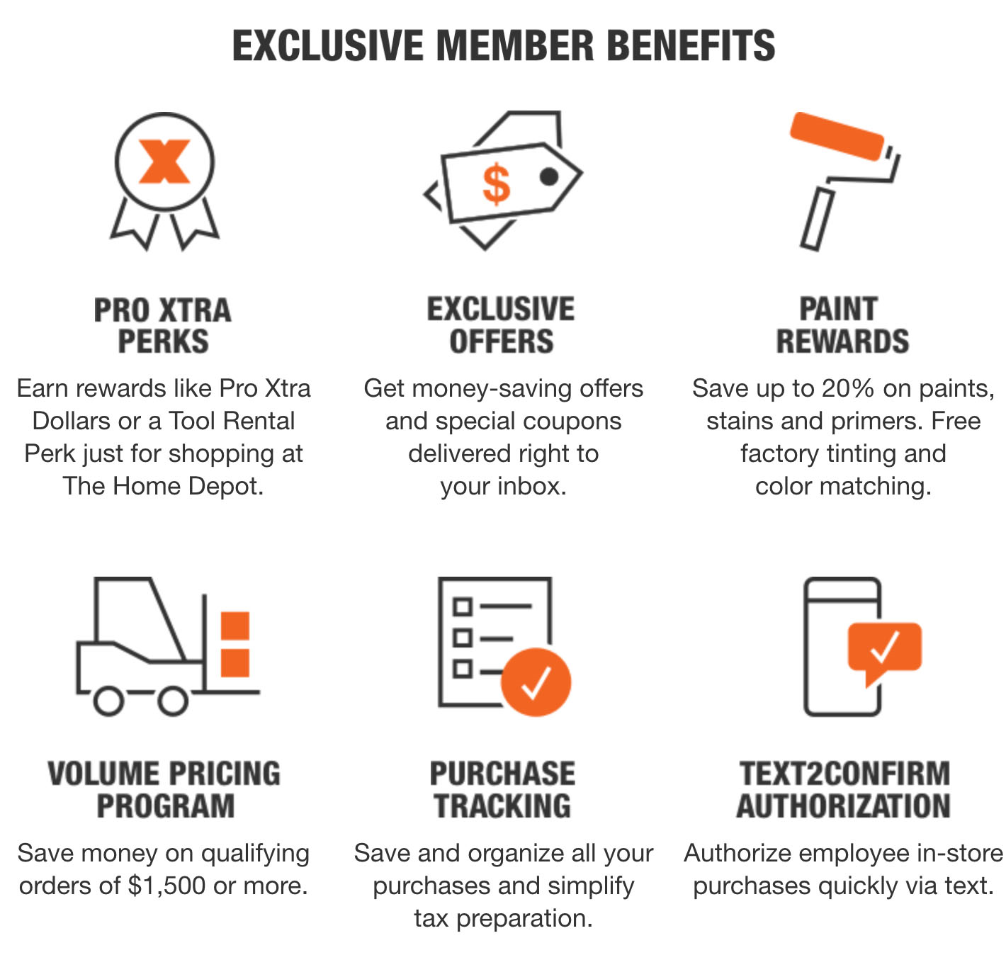 Exclusive member benefits of The Home Depot’s loyalty program