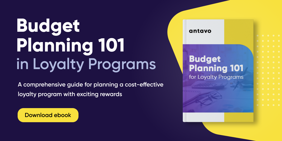 A banner recommending to download Antavo‘s 'Budget Planning 101 for Loyalty Programs’ ebook