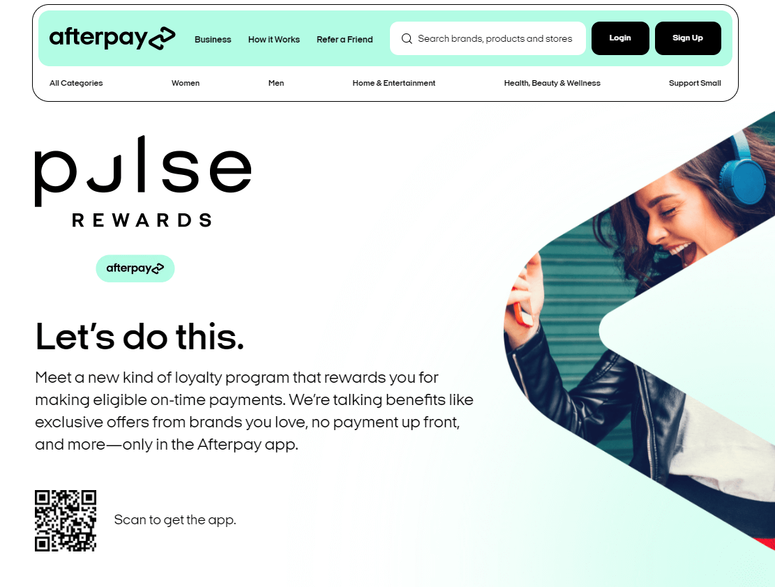 Afterpay created a new kind of loyalty program, called Pulse Rewards, that rewards customers for spending responsibly