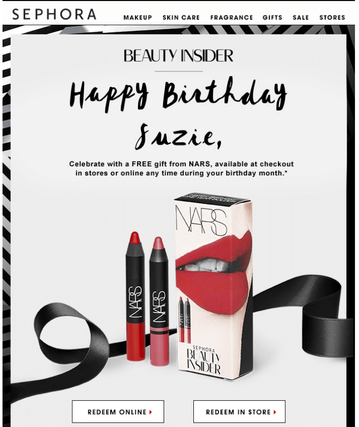 Sephora Beauty Insider birthday gift