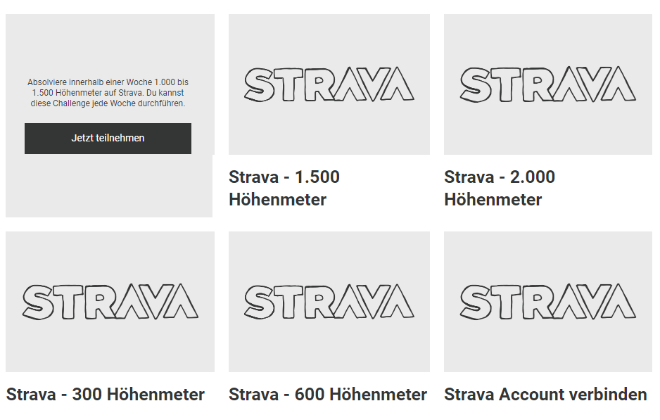 Bergzeit loyalty program’s Strava integration.