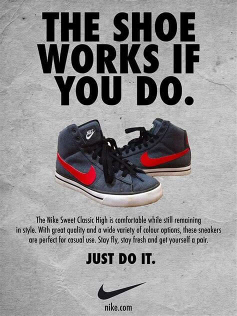 Nike's ad for the shoes that work if you do