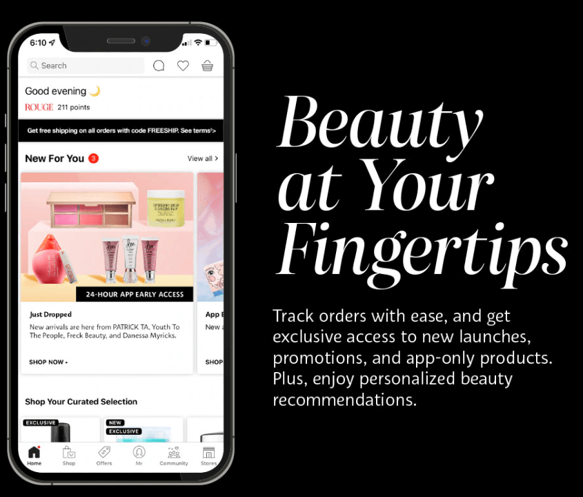 Sephora’s beauty app.