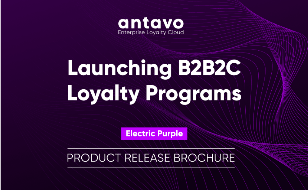 Antavo's side banner for downloading the Electric Purple Q4/2022 Product Release