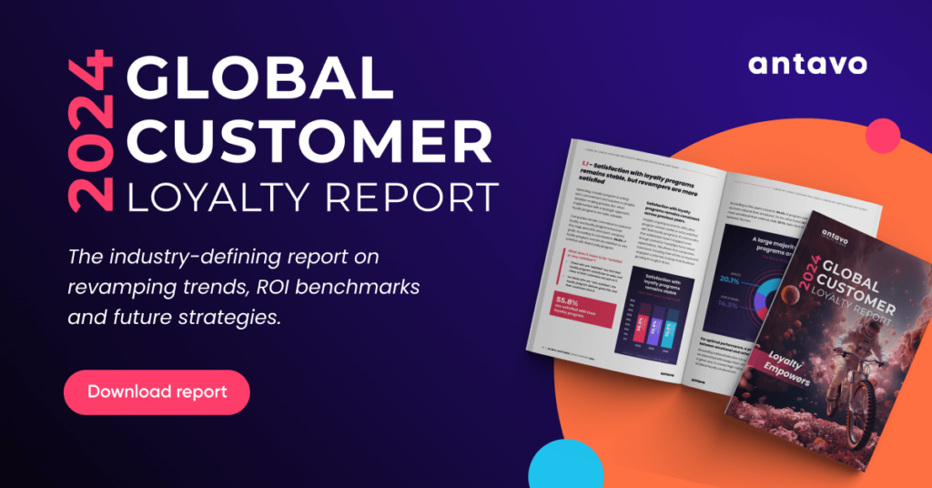 A banner recommending to download Antavo’s Global Customer Loyalty Report 2024.