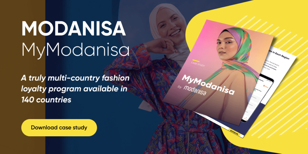 The case study download banner for Antavo’s Modanisa case study.
