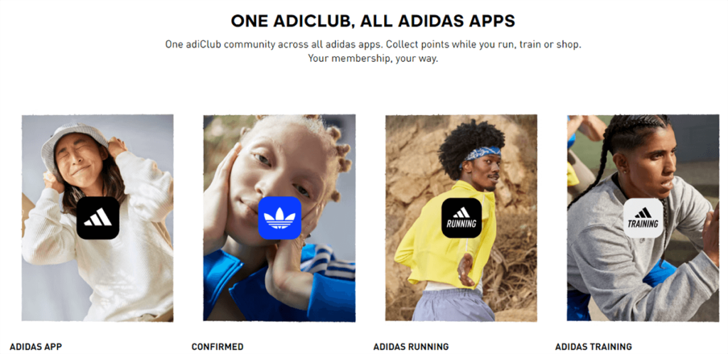 Adidas has an array of apps.