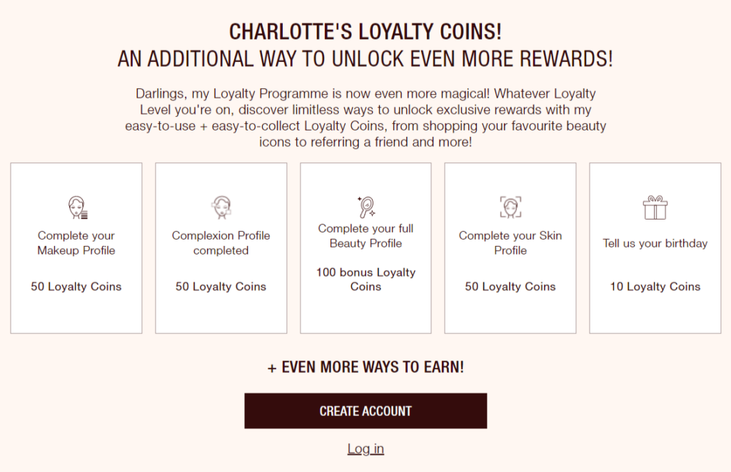 Charlotte Tilbury’s program is built on constantly engaging fans with fun rewards.