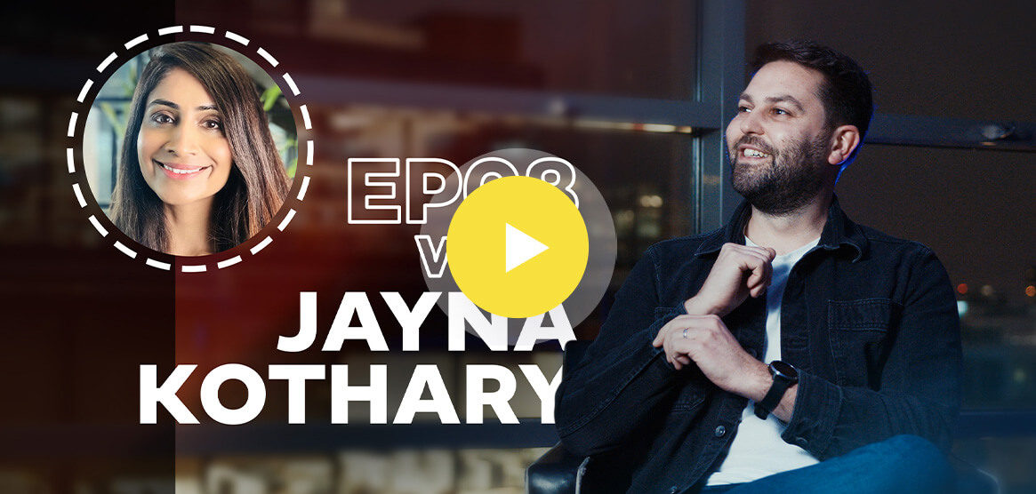 Antavo’s cover for its Loyalty Stories video podcast with Jayna Kothary