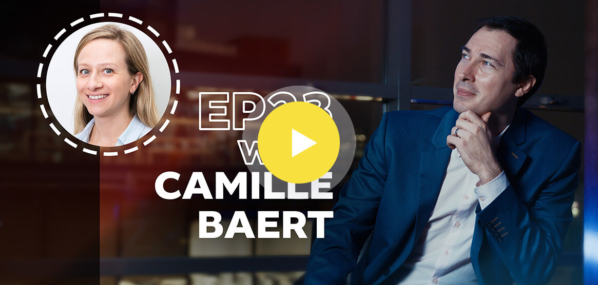 Antavo’s cover for its Loyalty Stories video podcast with Camille Baert