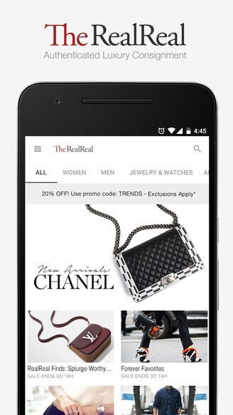 The RealReal luxury marketplace enables sales online and in-app