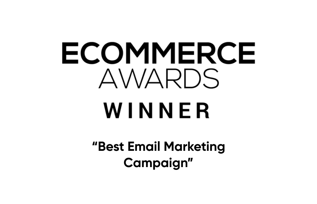 Badge for the winner of the Ecommerce Awards.