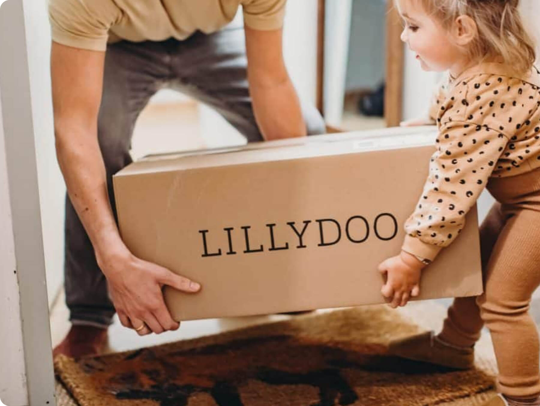 Image next to the download form for the Lillydoo case study.