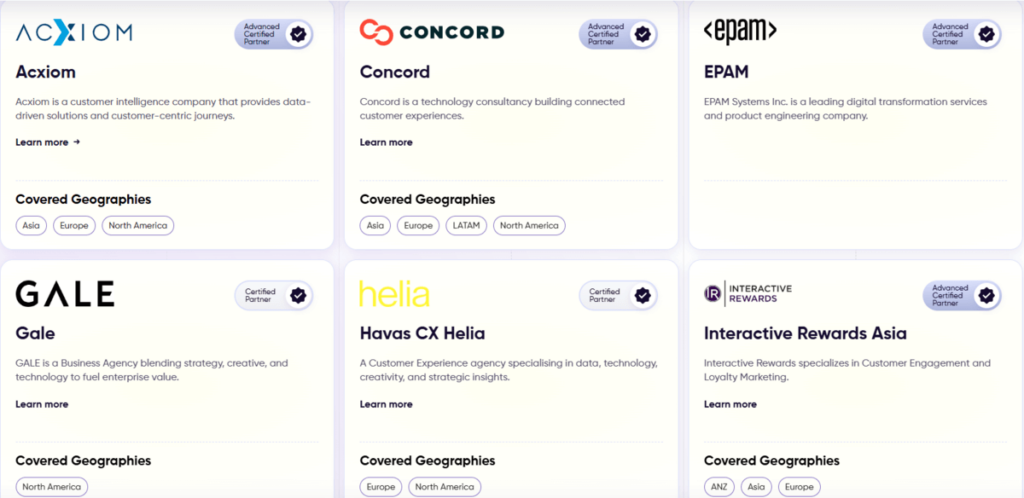 A list of Antavo’s certified solution partners