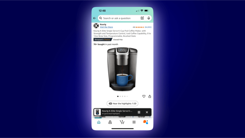 Amazon’s AI shopping expert audio product summaries