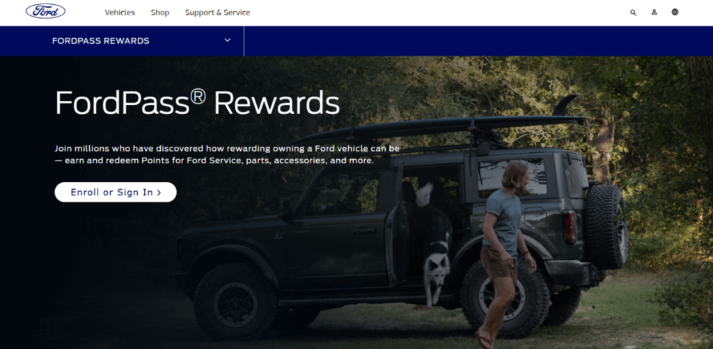 Fordpass Rewards automotive membership program by Ford