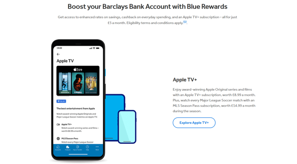 Barclays bank rewards program streaming benefit displayed