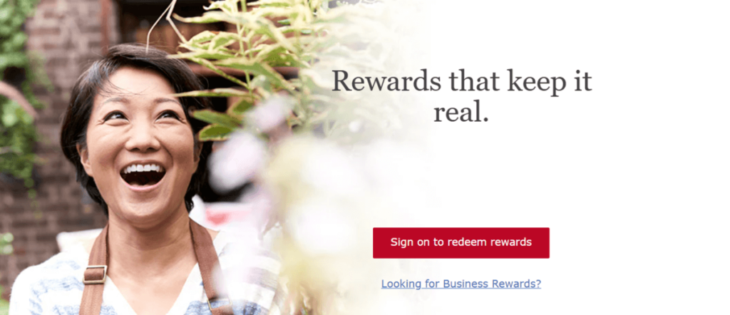 Wells Fargo rewards program sign up landing page displayed